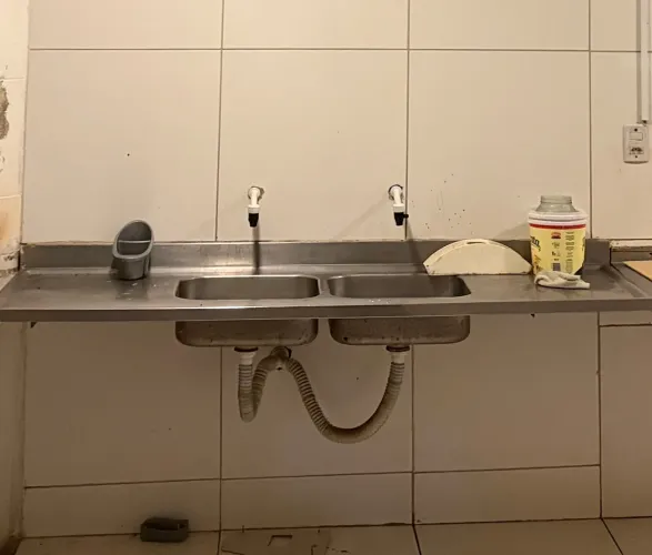 Pia Para Cozinha Em Aço Inox 2 Cubas (1.8m)