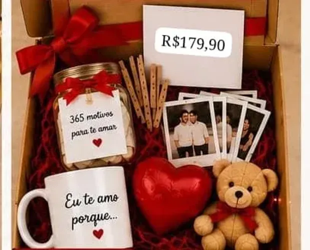 Cesta de presente para o dia dos namorados 