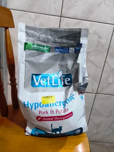Ração hipoalergênica  Gatos vetlife