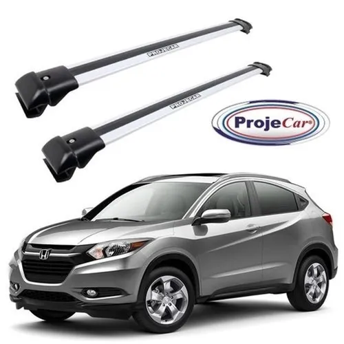 Rack Teto Travessa Larga Honda Hr-v 2015 à 2021 Prata e Preta - Projecar