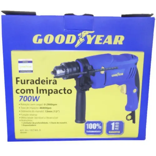 Furadeira Impacto Goodyear - 13mm 1/2 - 700w