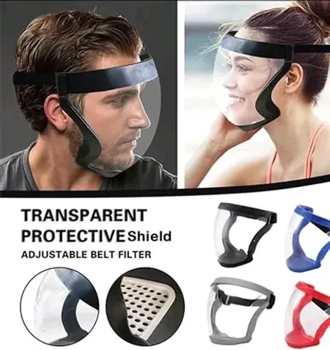 Máscara de proteção facial com filtro ajustado ao rosto