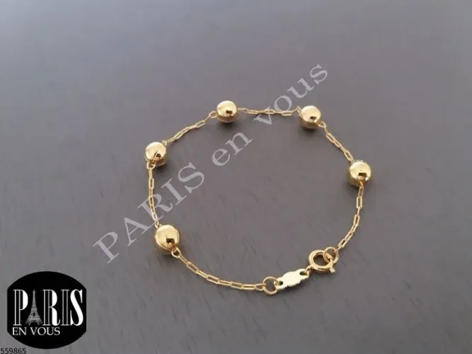 Pulseira bolinhas semi joia