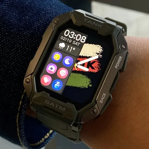  Smartwatch SKMEI TANK/Certificação Militar Contra Impactos -ÁGUA-POEIRA+1PULSEIRA militar