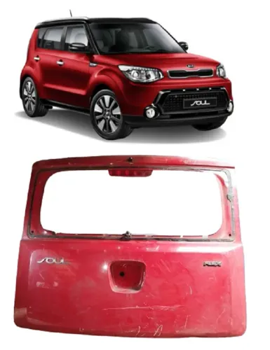 Tampa Traseira Kia Soul 2010 a 2014 Vermelho