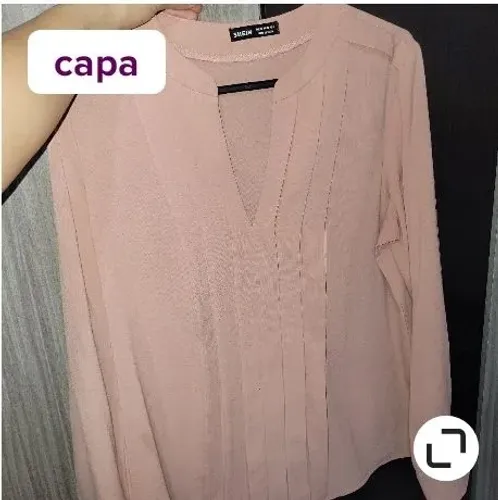 camisa social rose dá shein