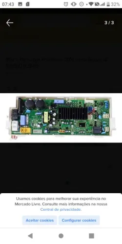 Placa mãe lava e seca LG 