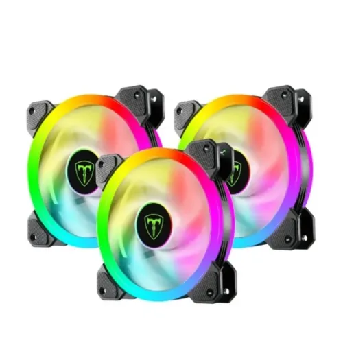 Kit 3 Cooler Fan 120mm T-Dagger T-TGF513 com Botão de Controlar - WZetta