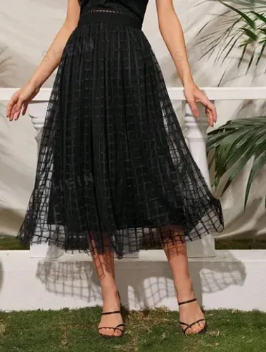 Saia de tule preta 