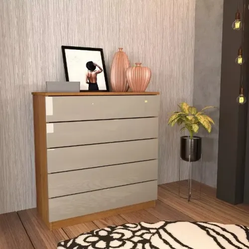 Cômoda Gaveteiro 87Cm C/5Gavetas P/Quarto. Produto Novo Direto da Fábrica P/Sua Casa.