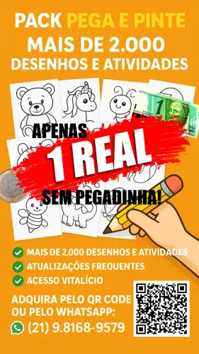 Pack Digital com 2.000 ou 10.000 Desenhos para imprimir e pintar