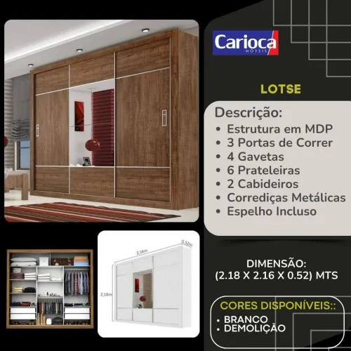 Guarda-Roupa de casal com espelho