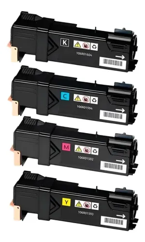 Toner para Xerox 6500 com as 4 cores, preto, ciano, magenta e amarelo (Compatível