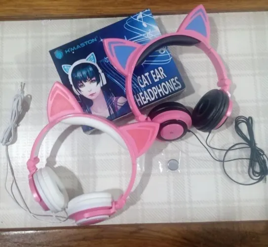 Fone De Ouvido Gatinho C/led C/fio Hmaston Ej-l107