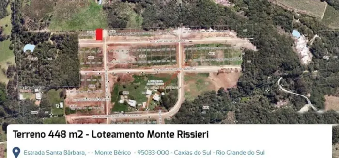 Lote/Terreno para venda com 403 metros quadrados em Monte Bérico - Caxias do Sul - Rio Gra