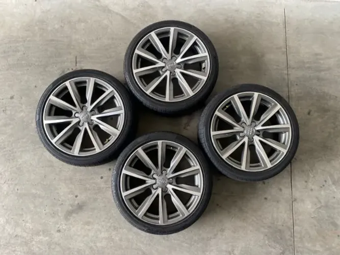 JOGO RODAS AUDI A1 ARO 17 DIAMANTADAS ORIGINAIS C/ PNEUS MEIA VIDA