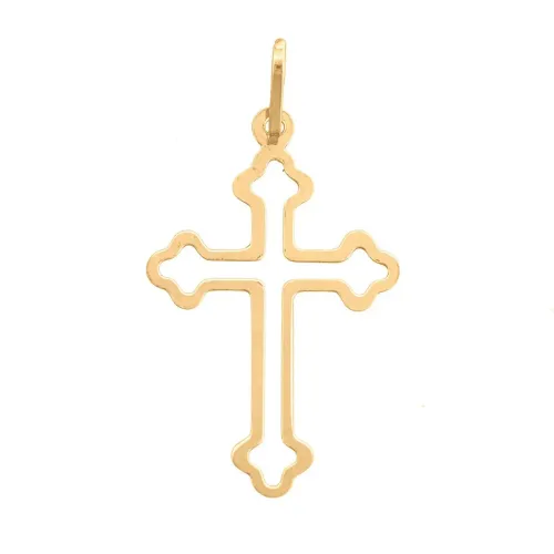 Pingente cruz ouro 18 kilates