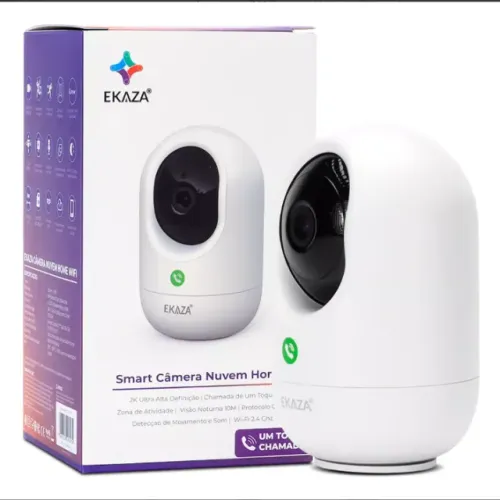 Câmera Inteligente Wifi com Botão de Chamadas 3mp 2k Grava em Nuvem