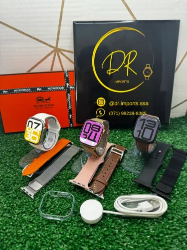 Lançamento Smartwatch W11 pro mini 42mm Amoled 3 pulseiras Responde WhatsApp