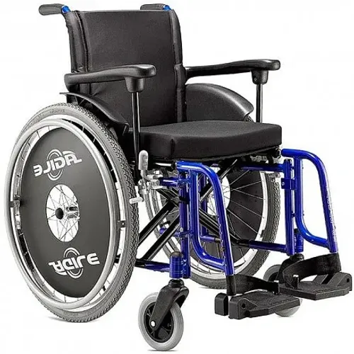 Cadeira de Rodas Ágile Jaguaribe Azul - Conforto e Mobilidade com Largura de 48 cm