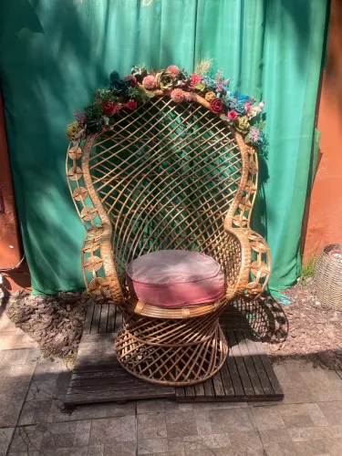 CADEIRA RAINHA REDONDA DE VIME