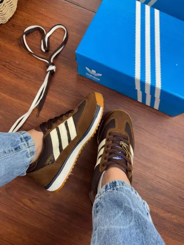 Adidas SL 72 Marrom com Branco - Novo