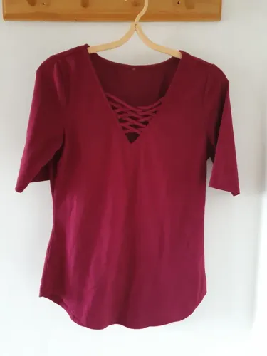 Blusa feminina de manga 3/4