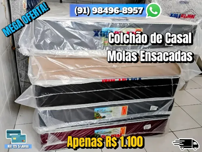 COLCHÃO DE CASAL MOLAS ENSACADAS