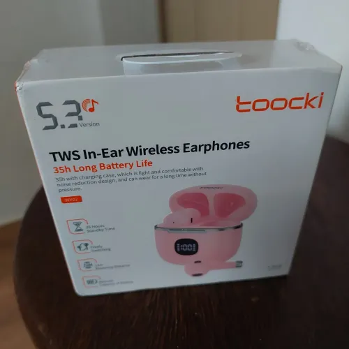 Fone Bluetooth Toocki 06C Rosa ? Novo Lacrado, TWS 5.3