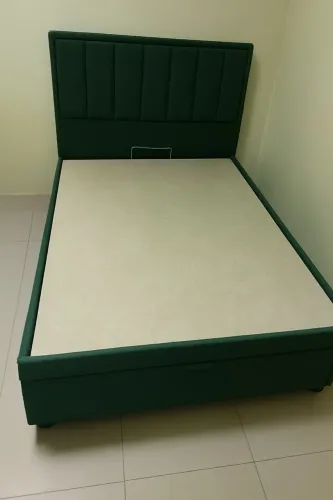 Cama Baú Casal Verde Suede