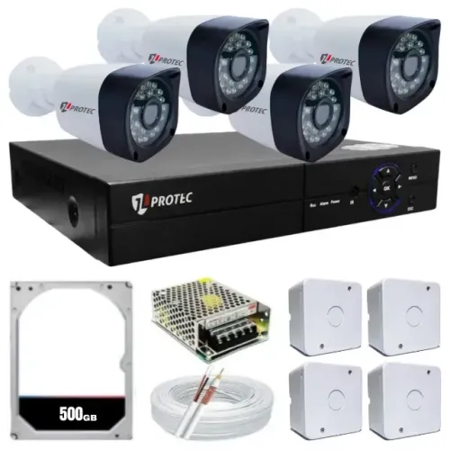 KIT 4 CAMERAS INSTALADAS FULL HD - NA PROMOÇÃO - 1 ANO DE GARANTIA