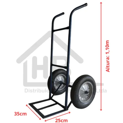 Carrinho de Carga 150kg - roda câmara de ar