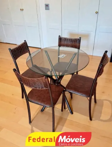 Mesa de Jantar 75cm c/ 4 Cadeiras CAMPEAO EM VENDAS
