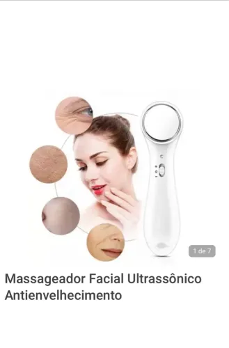 Massageador Facial Ultrassônico Antirrugas