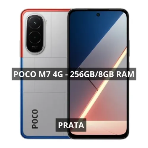 Smartphone POCO M7 Versão Global 256+08 4G NFC Tela DotDisplay FHD+ de 6,9