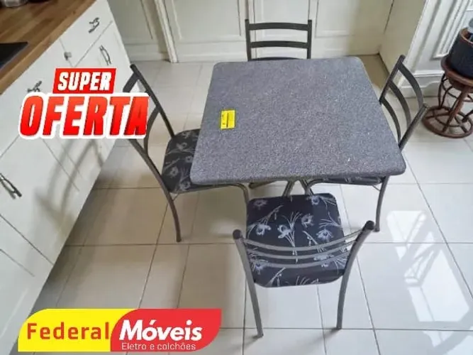 Mesa de Jantar em Ferro 1.20x75m c/ 4 cadeiras (ENTRE EM CONTATO)