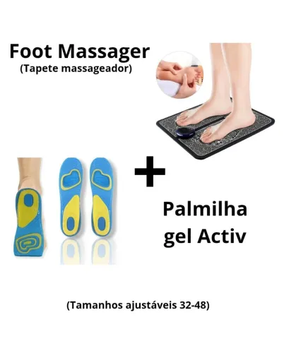 Tapete Massageador + Palmilha Gel Activ - Relaxe Seus Pés!