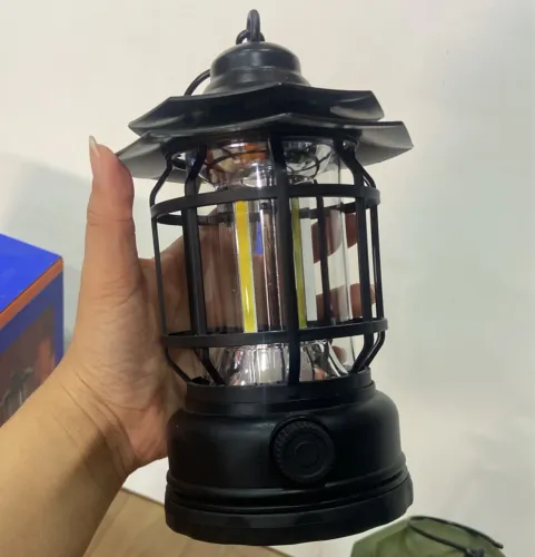 Lanterna Retrô LED para Camping e Decoração