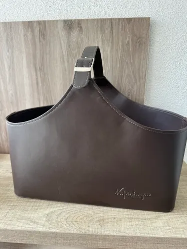 Cesta caixa Kopenhagen Premium couro sintético porta revistas decoração Campinas-sp
