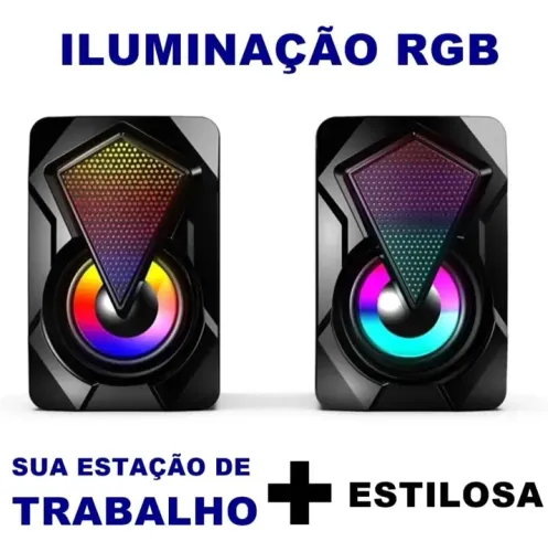 Caixa de Som para Computador com Iluminação RGB