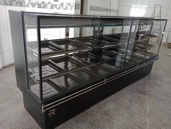 Balcão Açougue Com Prateleira 3metros - Novo
