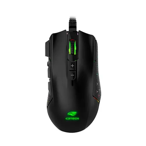 Mouse Gamer C3Tech Raven MG-750BK Led Rgb 10.000DPI - WZetta