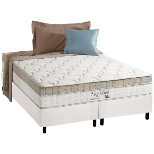 Colchão Queen King Best D28 + Base Box- Produto Novo
