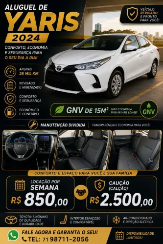 Toyota Yaris XL Sedan 1.5 Flex 16V 4P Aut. 2024