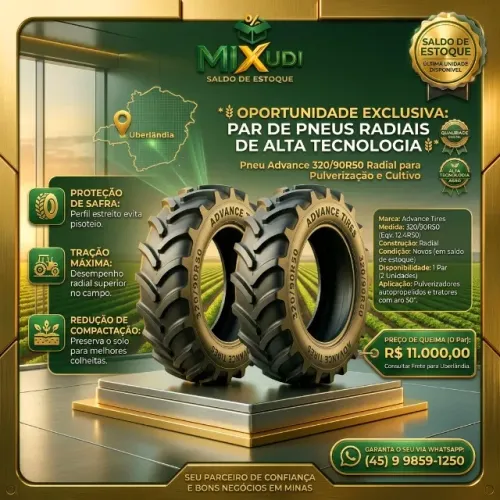 Par de Pneus Agrícolas Advance 320/90R50 (12.4R50) Radial ? 2 UNIDADES NOVAS