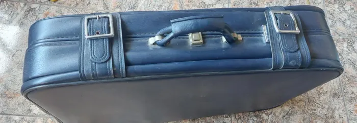 Mala IKA Azul antiga antiguidade vintage uso enfeite fusca kombi carro antigo  VW GM FORD
