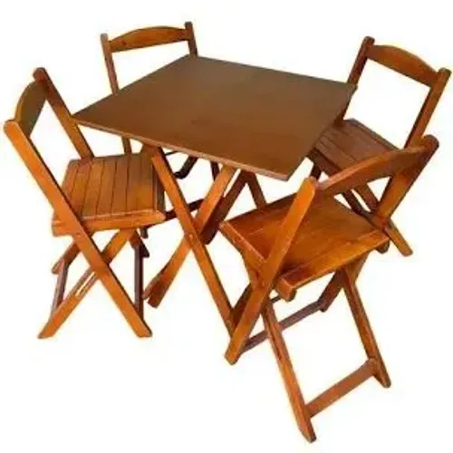 Mesa e cadeira dobrável para bar e restaurante 