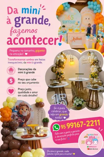 DECORAÇÃO DA MINI A GRANDE * 