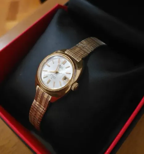 relógio seiko vintage automático dourado