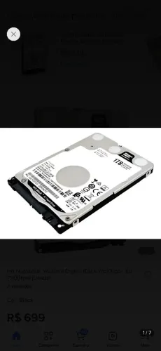 Hd Notebook Western Digital Black Wd10spsx 1tb 7200rpm